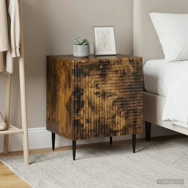 Cabinet de chevet 2 pcs Chêne fumé 43 x 34,5 x 50 cm