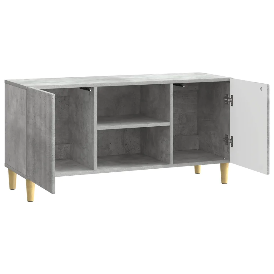 Meuble TV Gris béton 102 x 34,5 x 50 cm Bois d'ingénierie - 5