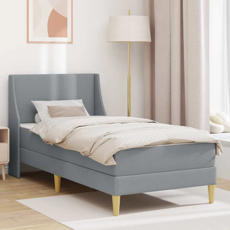 Cadre de lit avec matelas avec tête de lit Polyester