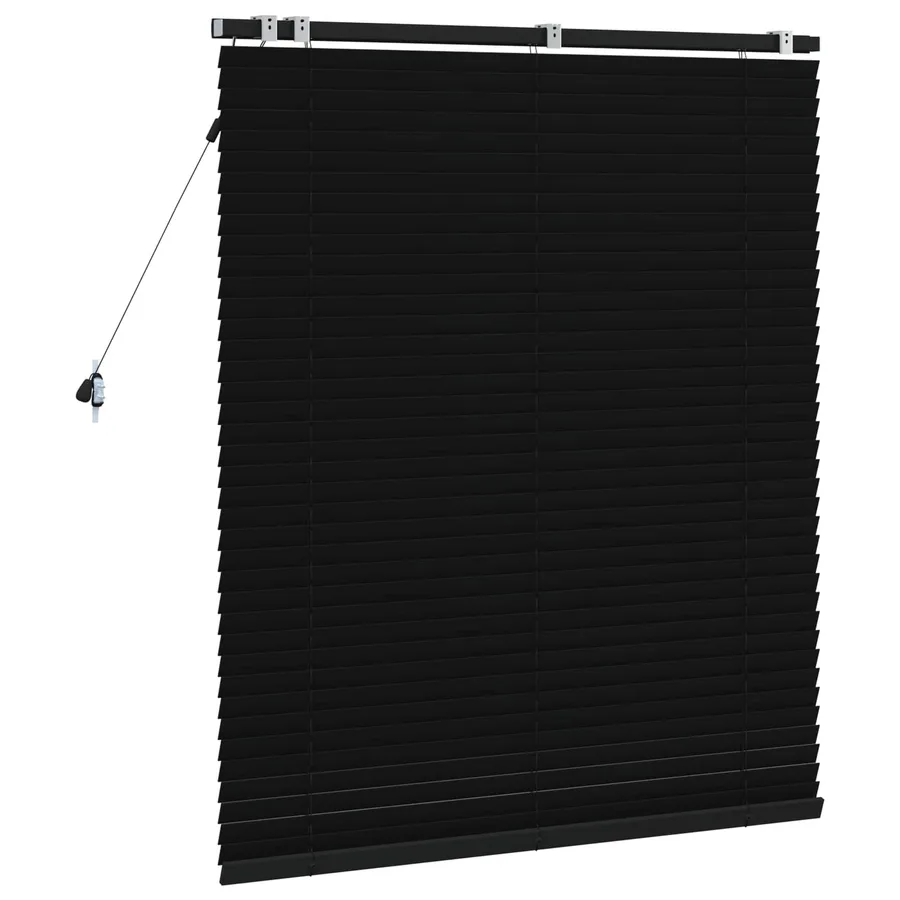 Store Vénitien Noir 115 x 130 cm 35 mm Bois de paulownia massif - 4