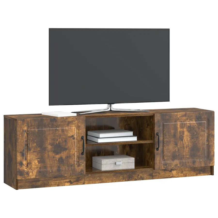 Meuble TV Chêne fumé 150 x 31 x 47 cm Bois d'ingénierie - 3
