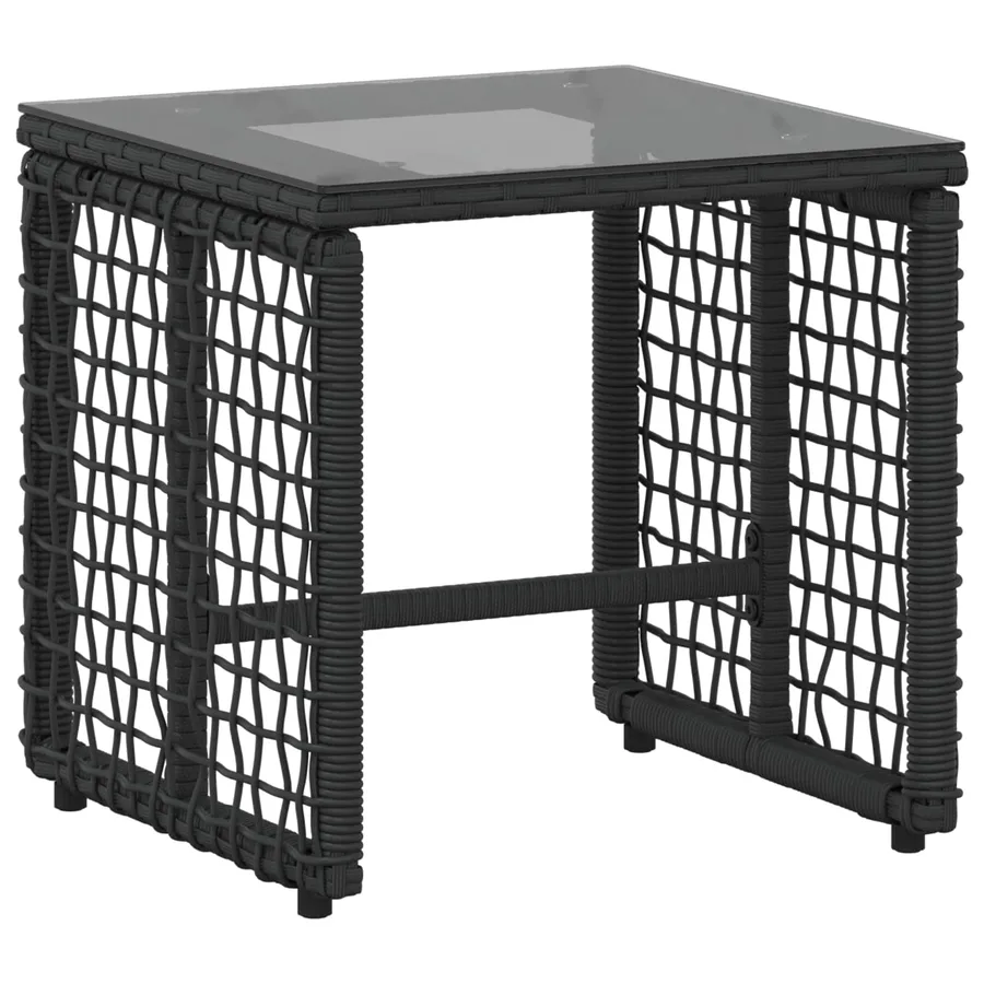Ensemble de meubles d'extérieur 5 pcs Noir et turquoise - 6