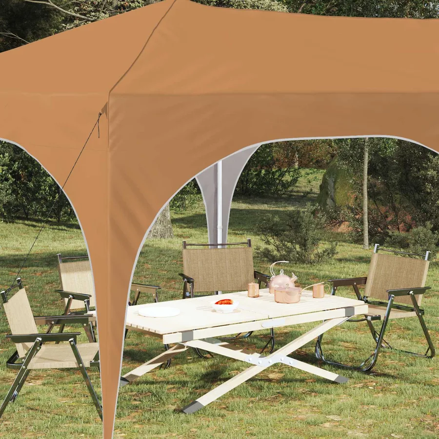Tente de fête pop-up 575 x 288 x 245 cm Beige Tissu Oxford - 3