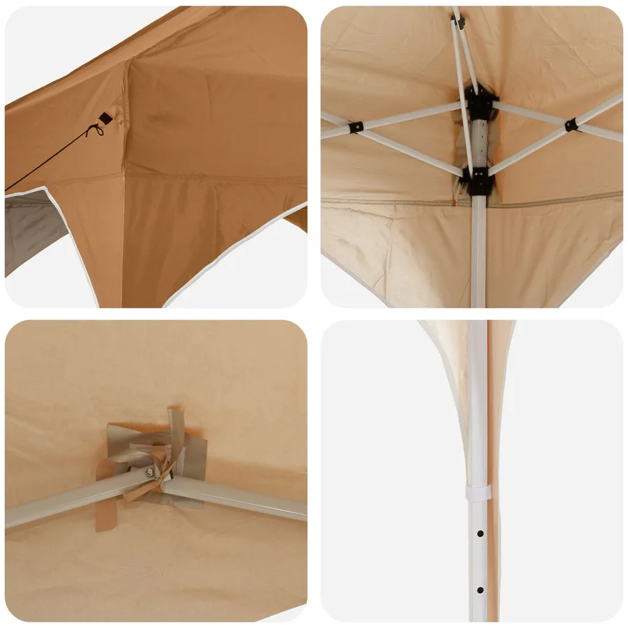 Tente de fête pop-up 575 x 288 x 245 cm Beige Tissu Oxford - 9