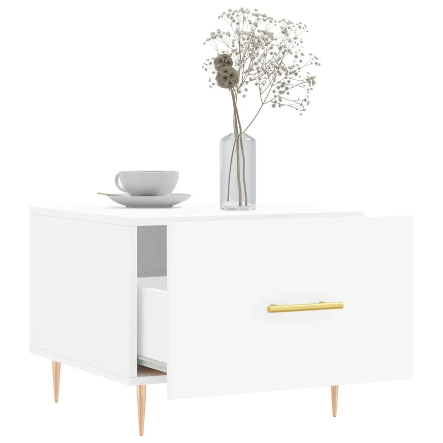Tables basses 2 pcs blanc 50x50x40 cm bois d'ingénierie - 4