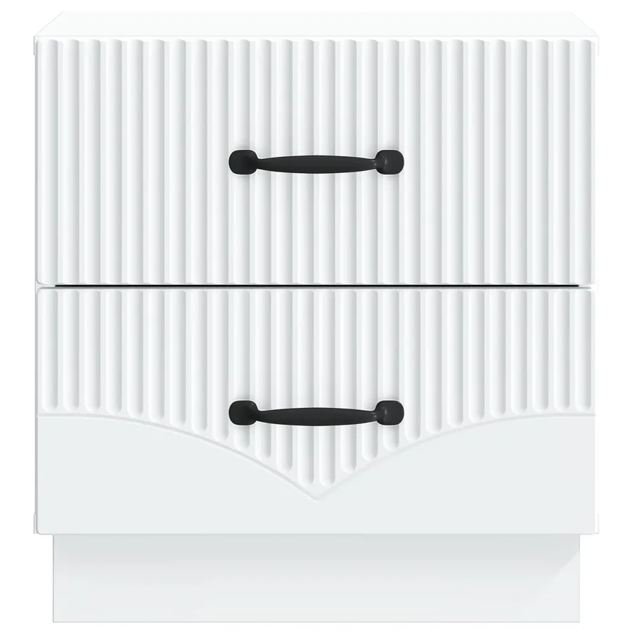 Cabinet de chevet Blanc 43 x 34,5 x 44,5 cm Bois d'ingénierie - 5