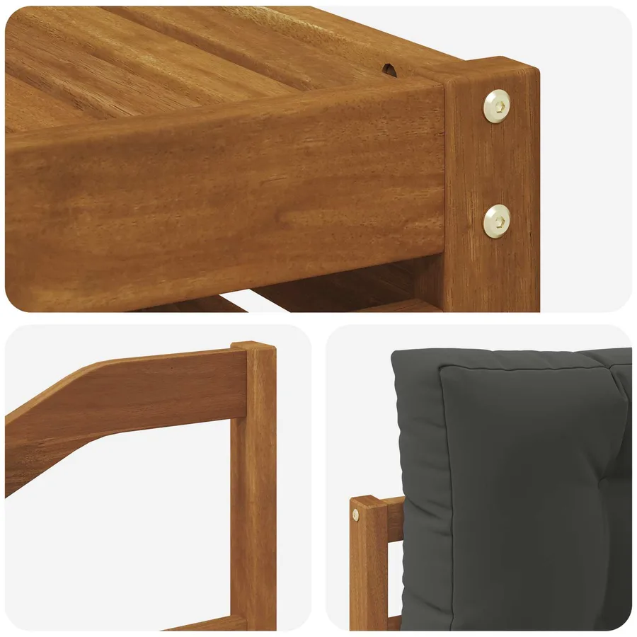 Ensemble de canapés d'extérieur 6 pcs Naturel et Anthracite - 6