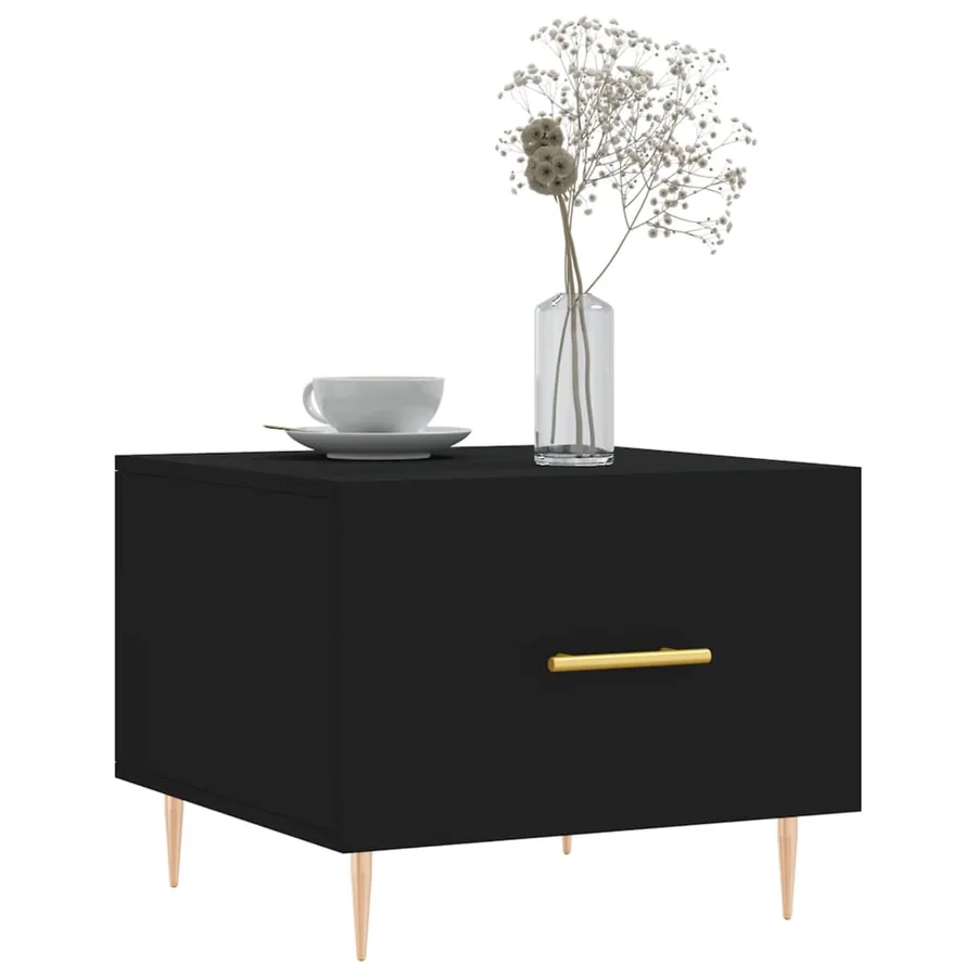 Tables basses 2 pcs noir 50x50x40 cm bois d'ingénierie - 3