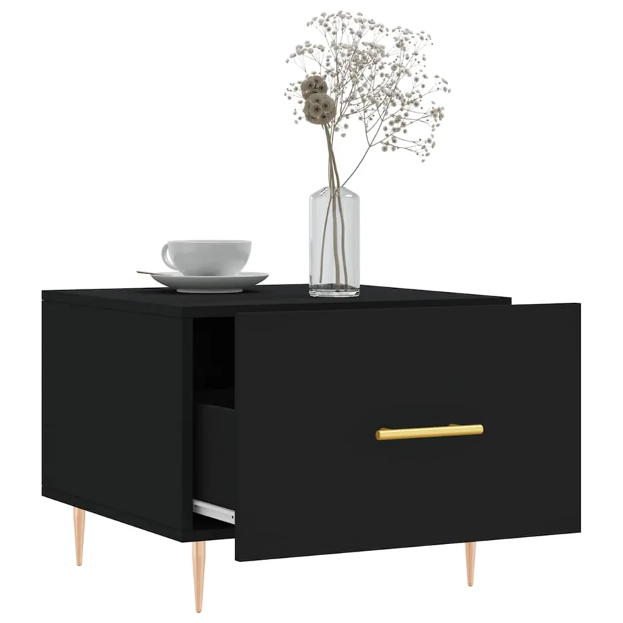 Tables basses 2 pcs noir 50x50x40 cm bois d'ingénierie - 4