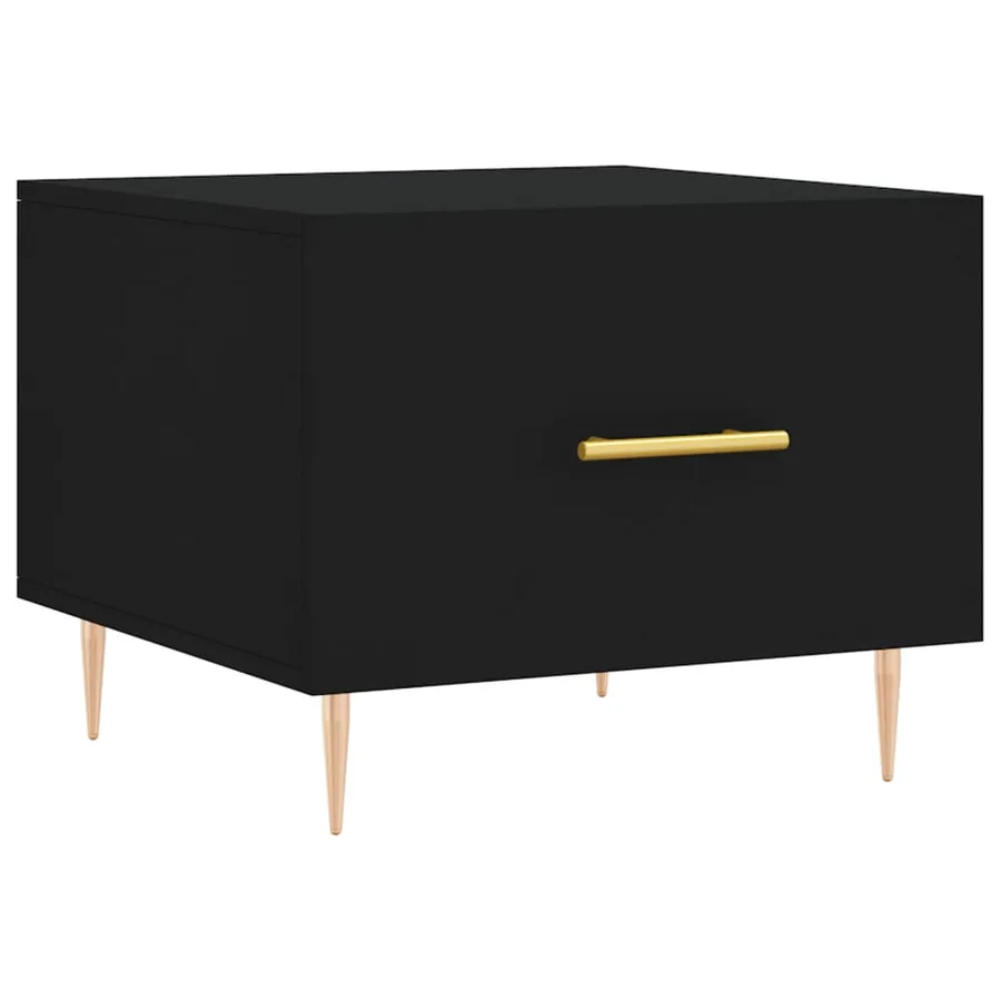 Tables basses 2 pcs noir 50x50x40 cm bois d'ingénierie - 5
