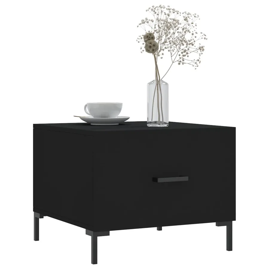 Tables basses 2 pcs noir 50x50x40 cm bois d'ingénierie - 3