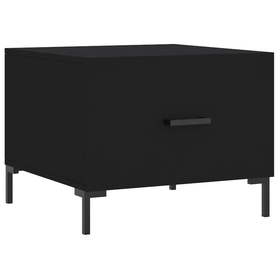 Tables basses 2 pcs noir 50x50x40 cm bois d'ingénierie - 5
