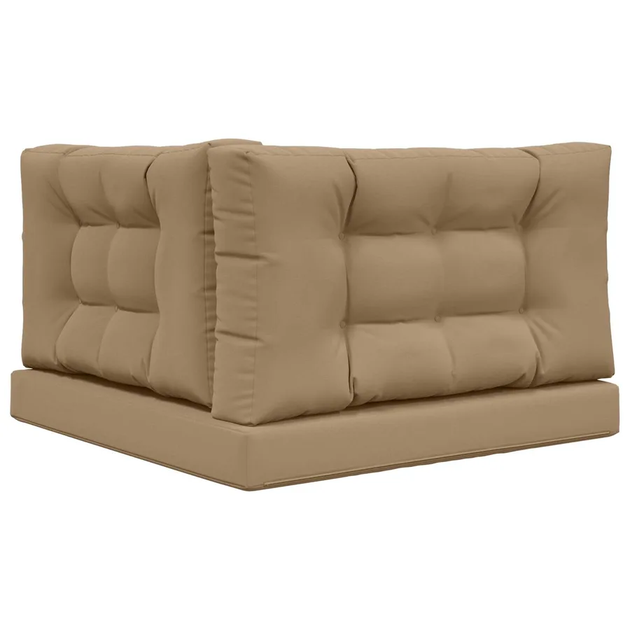 Coussin de canapé d'extérieur 3 pcs Taupe Polyester - 7