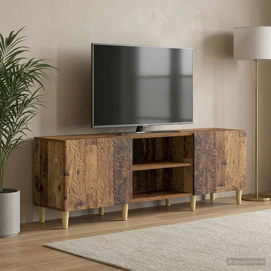 Meuble TV 150 x 31 x 50 cm Bois ancien Bois d'ingénierie - 3