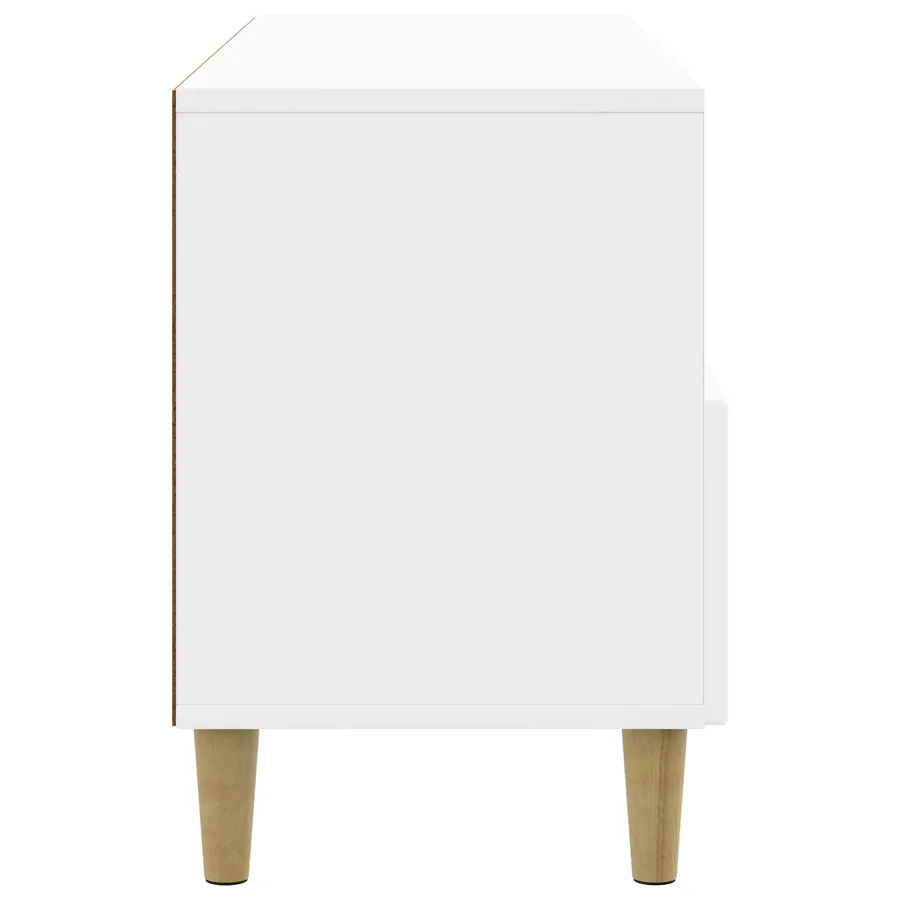 Meuble TV Blanc brillant 102 x 34,5 x 50 cm Bois d'ingénierie - 7