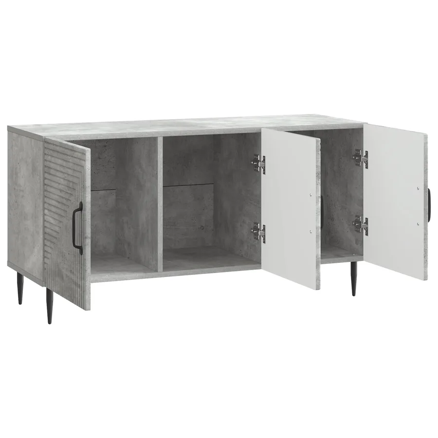 Meuble TV Gris béton 99 x 34,5 x 50 cm Bois d'ingénierie - 5
