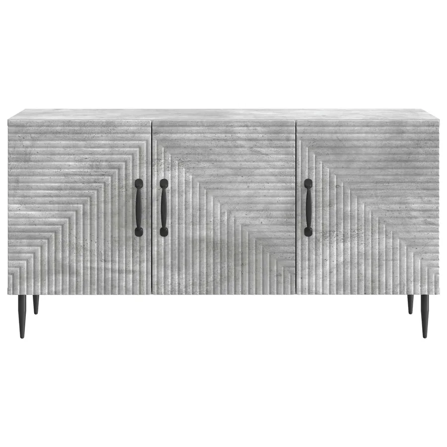 Meuble TV Gris béton 99 x 34,5 x 50 cm Bois d'ingénierie - 6