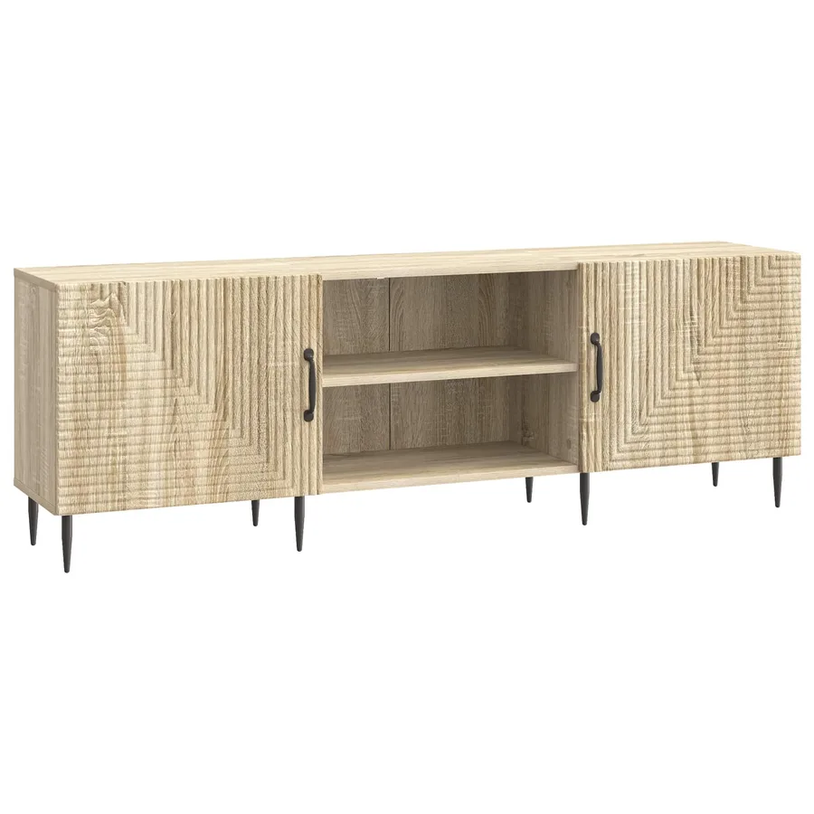 Meuble TV Chêne Sonoma 150 x 31 x 50 cm Bois d'ingénierie - 2