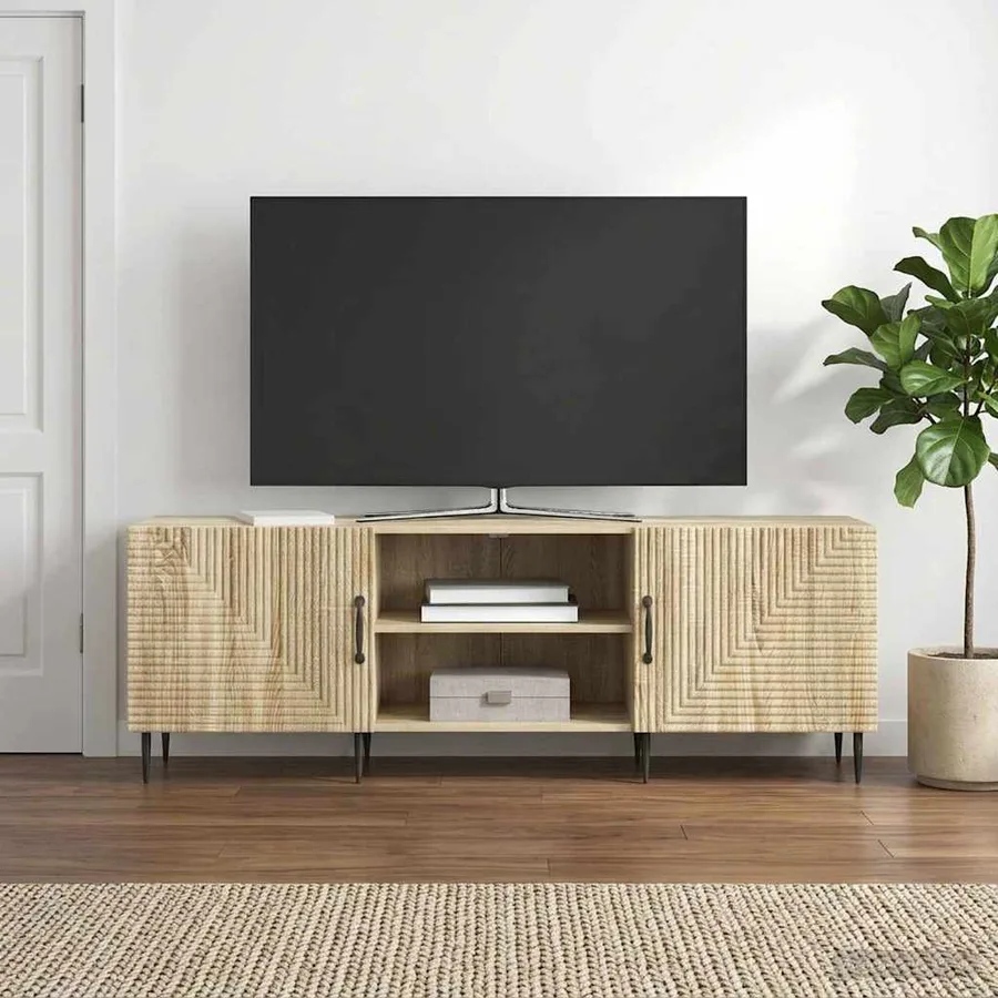 Meuble TV Chêne Sonoma 150 x 31 x 50 cm Bois d'ingénierie - 4