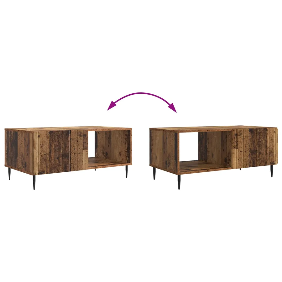 Table basse Bois ancien 90 x 50 x 40 cm Bois d'ingénierie - 8