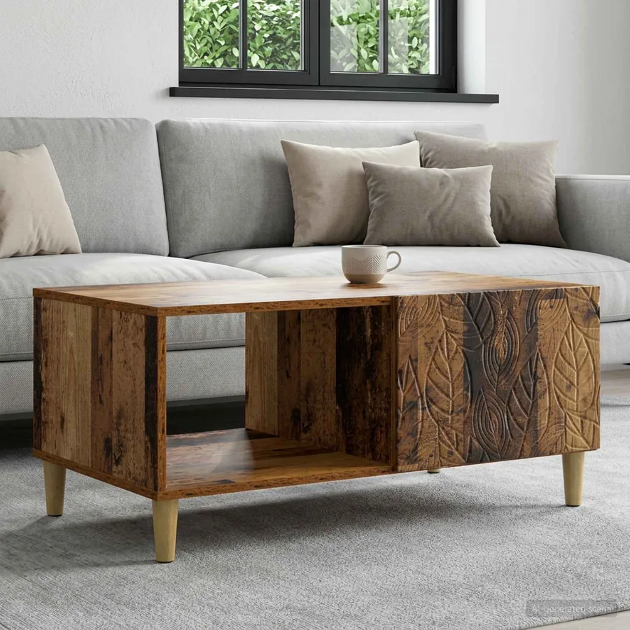 Table basse Bois ancien 90 x 50 x 40 cm Bois d'ingénierie