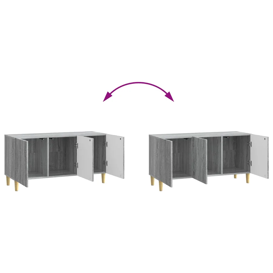 Meuble TV Sonoma gris 99 x 34,5 x 50 cm Bois d'ingénierie - 11