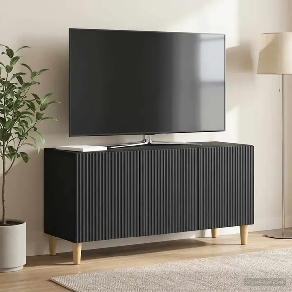 Meuble TV Noir 99 x 34,5 x 50 cm Bois d'ingénierie