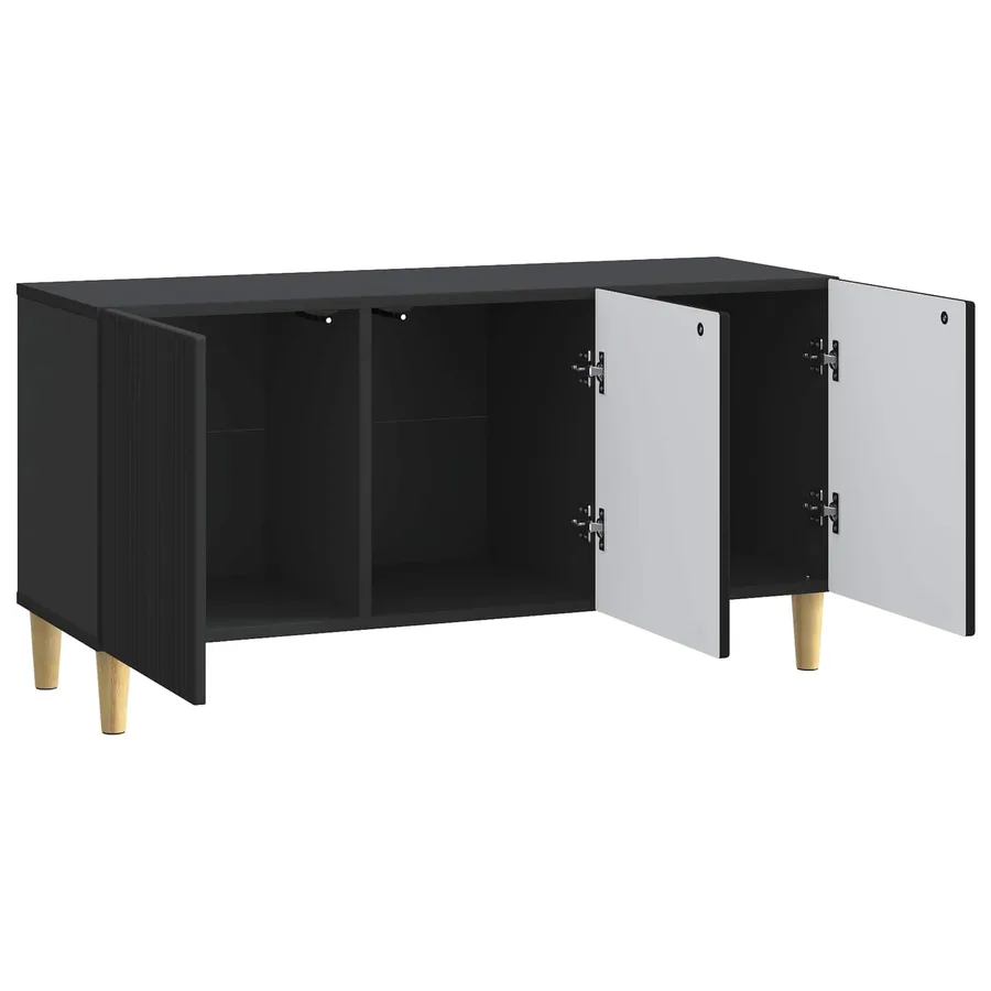 Meuble TV Noir 99 x 34,5 x 50 cm Bois d'ingénierie - 5