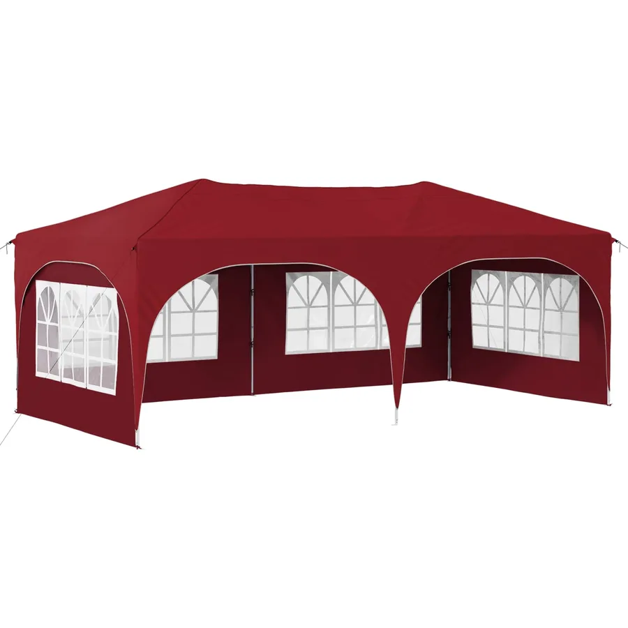 Tente de fête pop-up 575 x 288 x 245 cm Bordeaux Tissu Oxford - 2