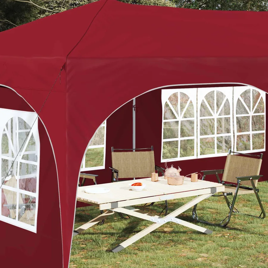 Tente de fête pop-up 575 x 288 x 245 cm Bordeaux Tissu Oxford - 3