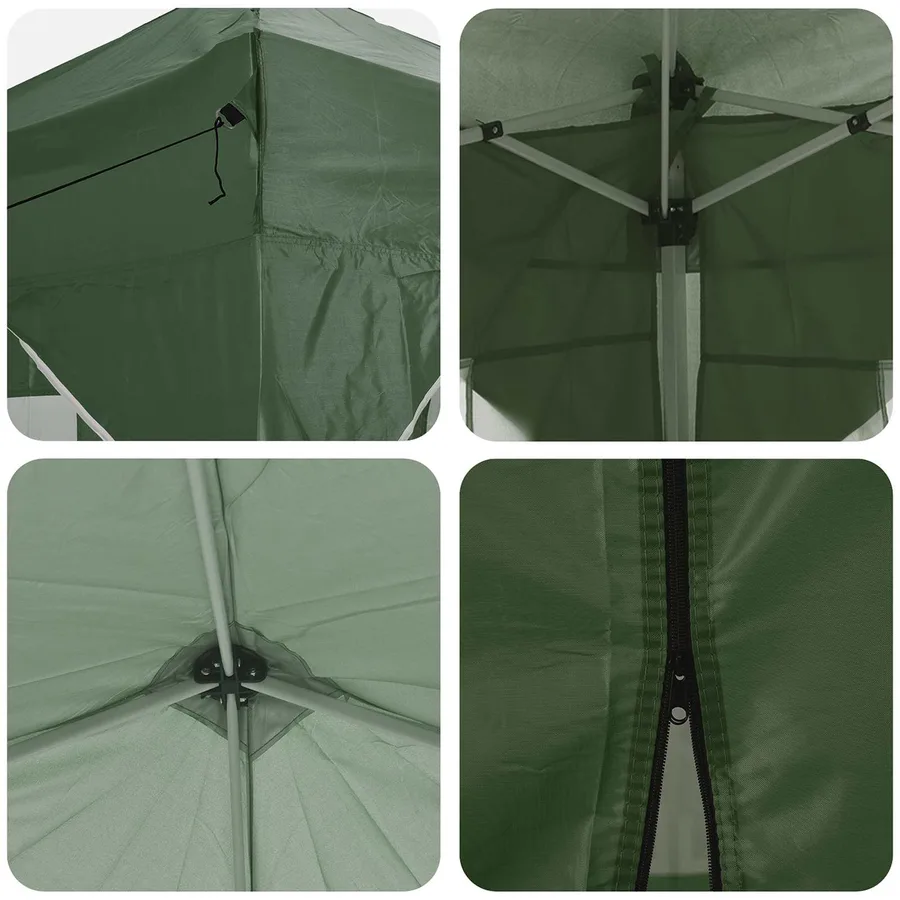 Tente de fête pop-up 575 x 288 x 245 cm Vert Tissu Oxford - 11