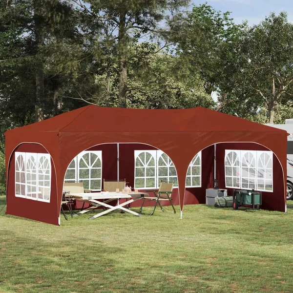 Tente de fête pop-up 575 x 288 x 245 cm Terre cuite