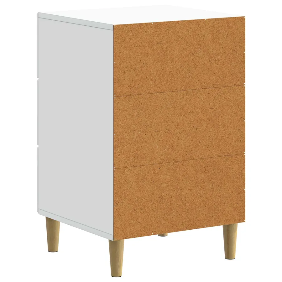Cabinet de chevet Blanc 43 x 41 x 66,5 cm Bois d'ingénierie - 7
