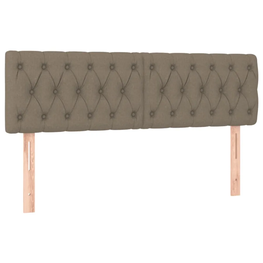Sommier à lattes de lit avec matelas LED Taupe 140x190 cm Tissu - 7