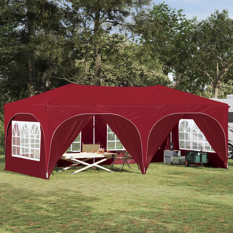 Tente de fête pop-up 575 x 288 x 245 cm Bordeaux Tissu Oxford