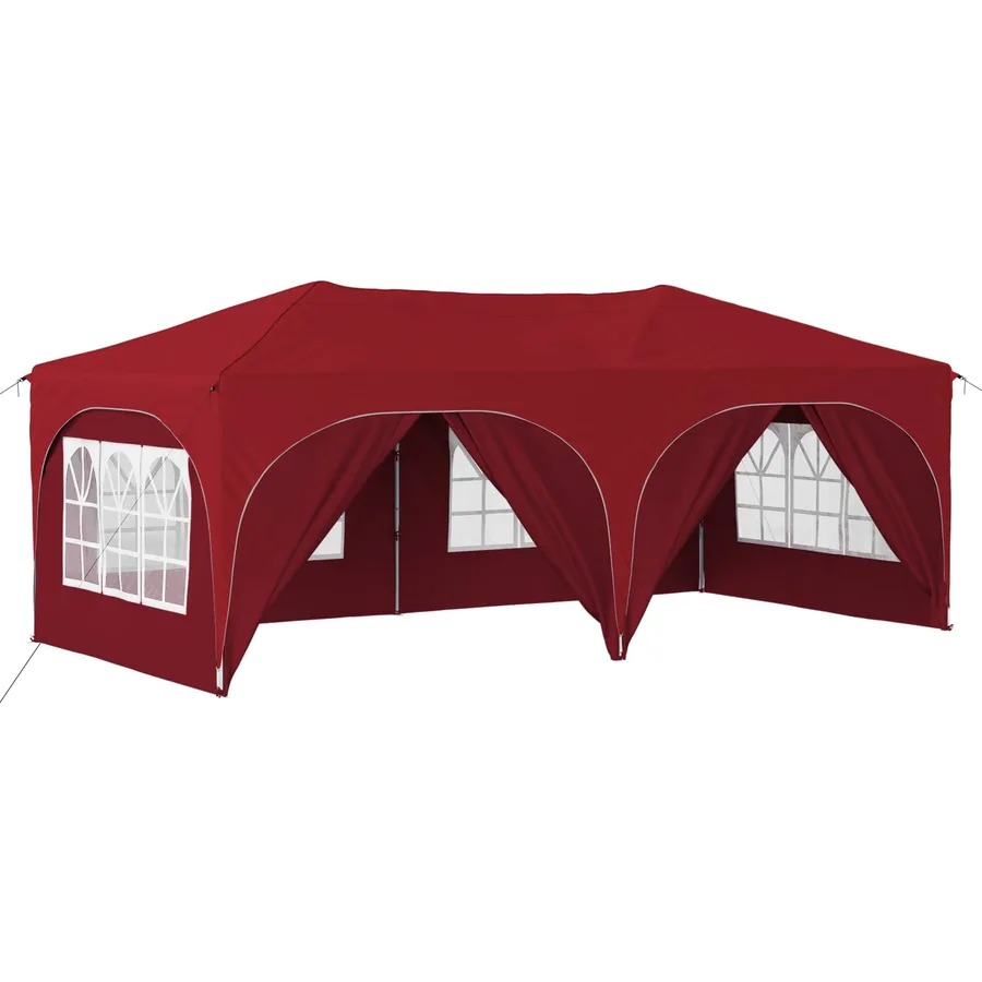 Tente de fête pop-up 575 x 288 x 245 cm Bordeaux Tissu Oxford - 2