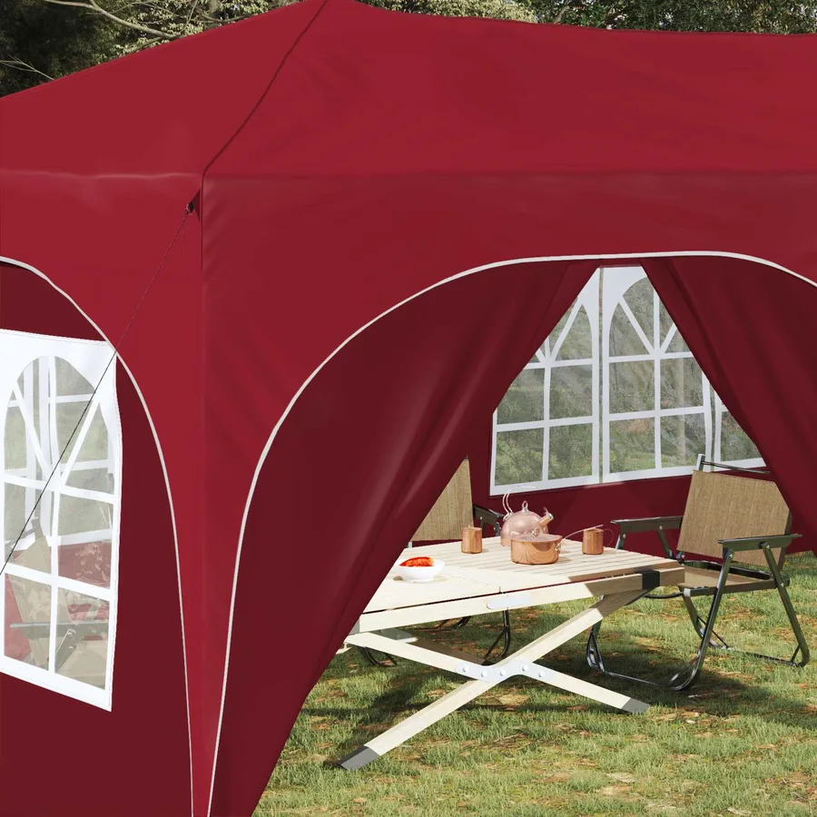 Tente de fête pop-up 575 x 288 x 245 cm Bordeaux Tissu Oxford - 3