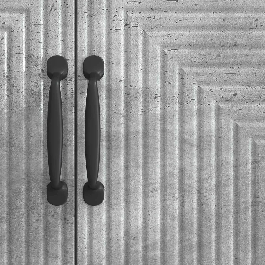 Buffet Gris béton 89 x 34,5 x 80 cm Bois d'ingénierie - 10