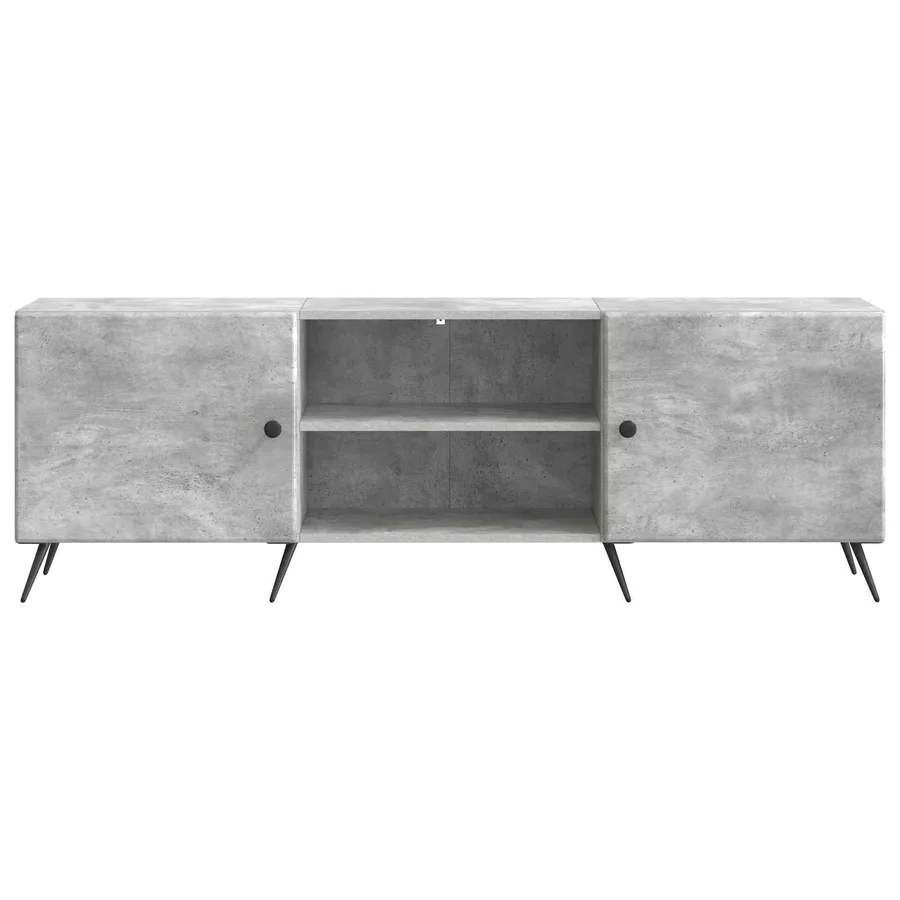 Meuble TV Gris béton 150 x 31 x 50 cm Bois d'ingénierie - 6