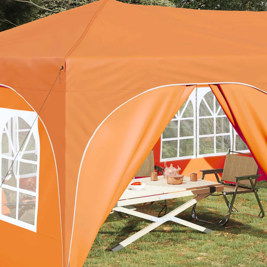 Tente de fête pop-up 575 x 288 x 245 cm Orange Tissu Oxford - 3