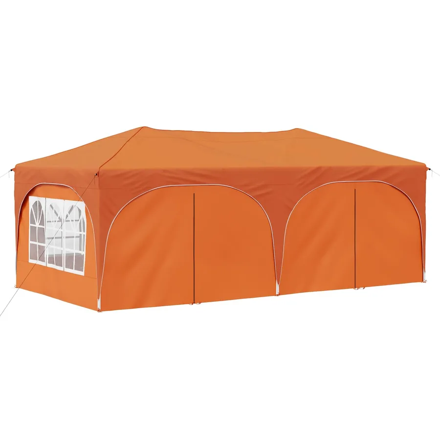 Tente de fête pop-up 575 x 288 x 245 cm Orange Tissu Oxford - 4