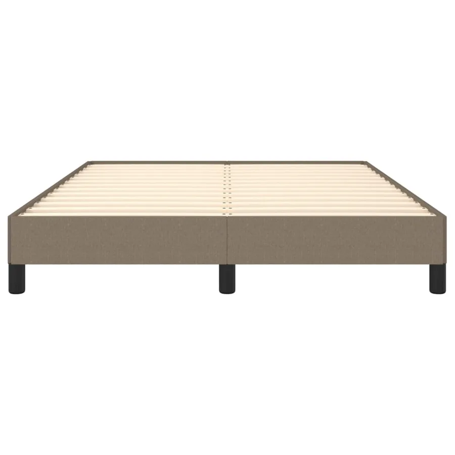 Cadre de lit sans matelas taupe 140x190 cm tissu - 5