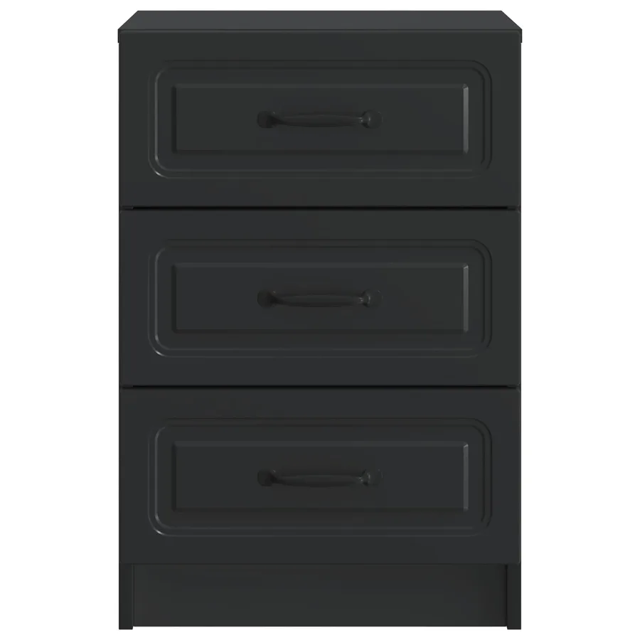 Cabinet de chevet Noir 43 x 41 x 63,5 cm Bois d'ingénierie - 5