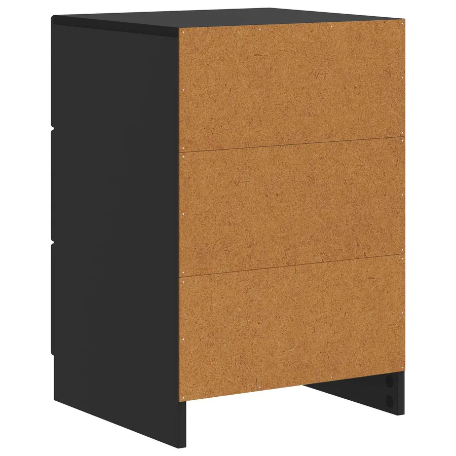 Cabinet de chevet Noir 43 x 41 x 63,5 cm Bois d'ingénierie - 7
