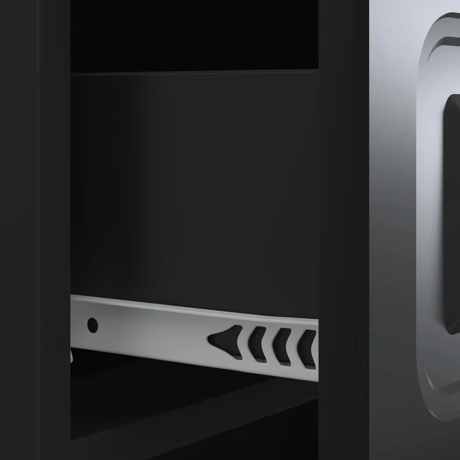 Cabinet de chevet Noir 43 x 41 x 63,5 cm Bois d'ingénierie - 9