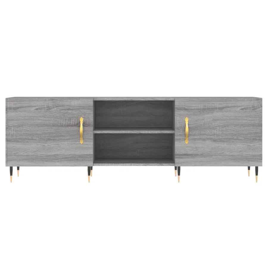 Meuble TV sonoma gris 150x30x50 cm bois d'ingénierie - 5