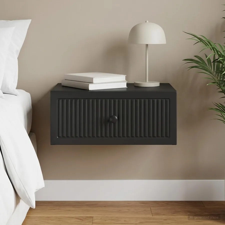 Cabinet de chevet Noir 49 x 34,5 x 20 cm Bois d'ingénierie