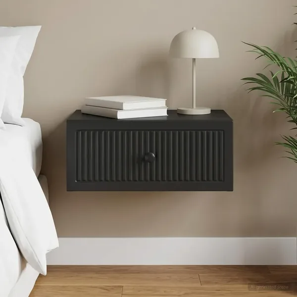 Cabinet de chevet Noir 49 x 34,5 x 20 cm Bois d'ingénierie