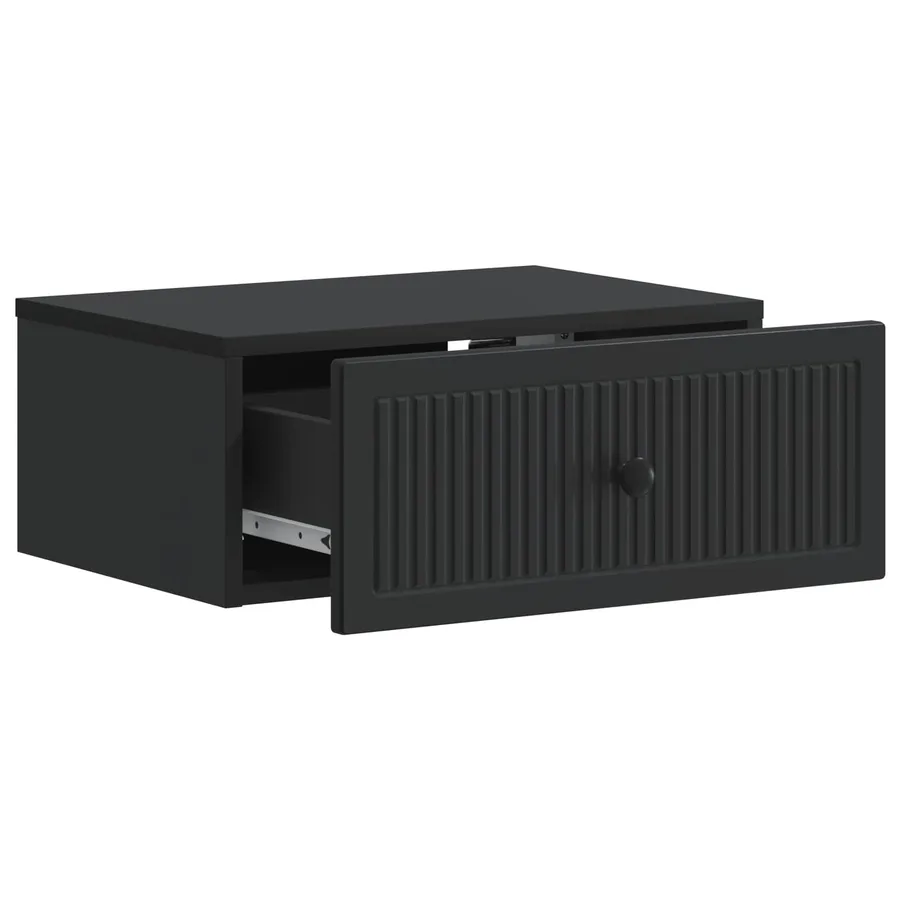 Cabinet de chevet Noir 49 x 34,5 x 20 cm Bois d'ingénierie - 4