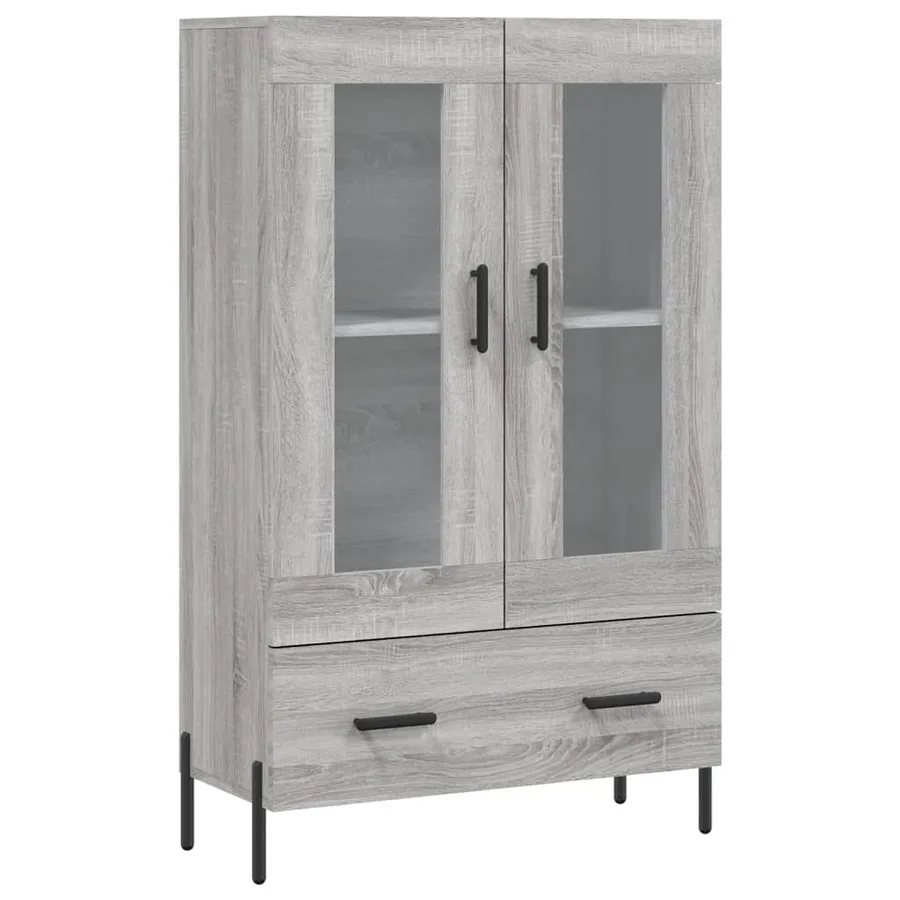 Buffet haut sonoma gris 69,5x31x115 cm bois d'ingénierie - 2